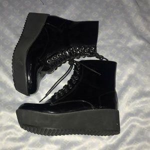 C. Label Black Rave Platform Boot
